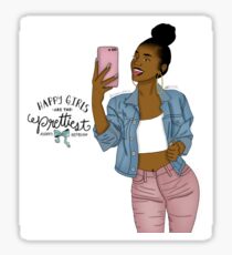 Happy Girls Are the Prettiest Sticker