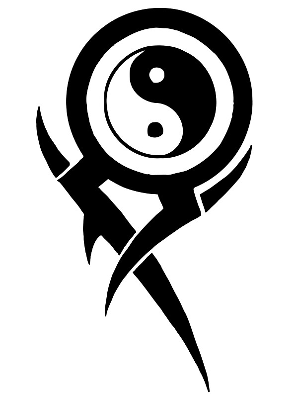 quot ying yang tribal quot stickers by graphicoracle redbubble quot ying yang tribal quot stickers by graphicoracle redbubble