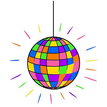 Disco ball. Pop art. Sticker for Sale by ivector