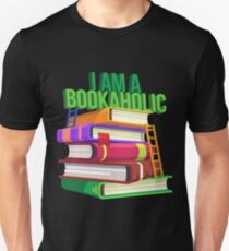 ich bin ein Buchsüchtiger | Buchlesehemd | Bücherwurm Geschenke | Buchliebhaber T-shirt | Buchliebhaber Geschenk | Geschenk für Booknerd | Buch Shirt | Autorenhemd | Schriftsteller Geschenk Slim Fit T-Shirt