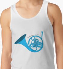 Blaues französisches Horn Tank Top