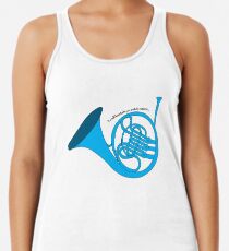 Blaues französisches Horn Racerback Tank Top