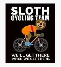 Sloth Cycling Team Shirt - Gift Photographic Print