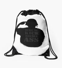 Respect - Time to Kick some ass Drawstring Bag