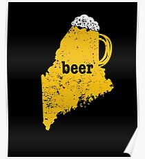 Home Brew Beer Pong Maine Funny Beer Apparel Craft Beer Poster