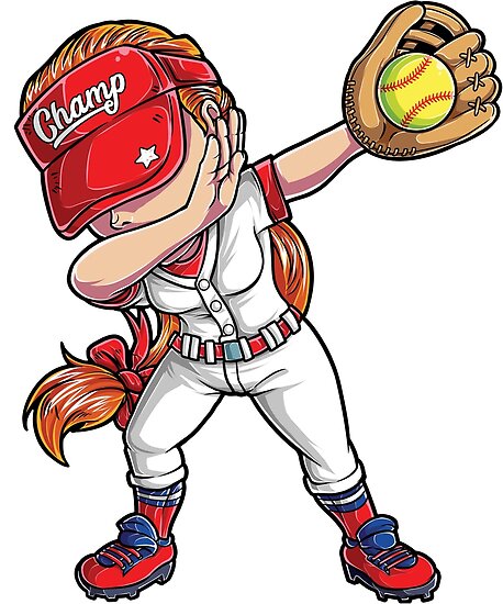 Dabbing Softball Girl T shirt Catcher Pitcher Women Dab Gift Posters by ...