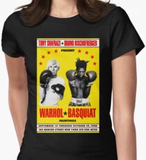 Basquiat Warhol Poster Women's Fitted T-Shirt
