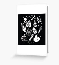 Witchy Essenz Schwarz Grußkarte