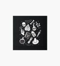 Witchy Essence Black Art Board Print