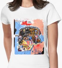 Basquiat skull Poster Women's Fitted T-Shirt