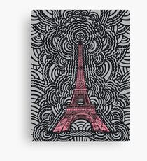 Eiffel Tower Drawing Meditation Canvas Print