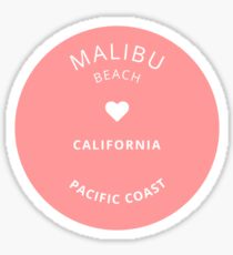 Malibu Beach Love Circle Sticker