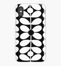 Black and White Orla Stem BW Pattern iPhone Case