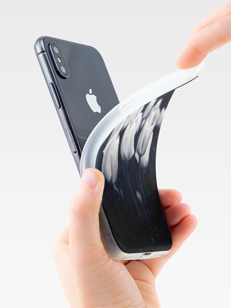 Alternate view of Monochrome Tulips iPhone Case & Cover