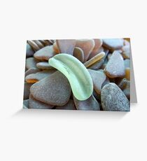 Hell Olivgrün Sea Glass Stück Grußkarte