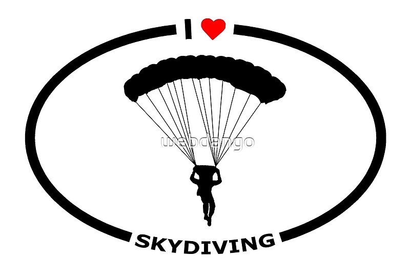 "I Heart Skydiving" by webdango Redbubble