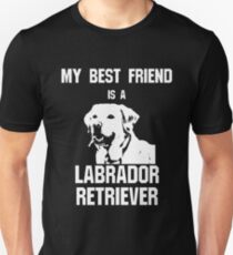 Camiseta ajustada Mi mejor amigo es un Labrador Retriever