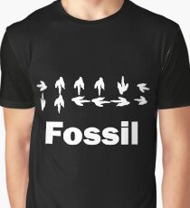 Dinotopia Inspired Fossil Text Graphic T-Shirt