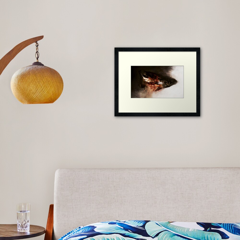Pig Skull Framed Art Print