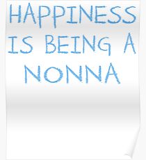 Happiness Is Being A Nonna Grandma Baby Shower Heart Gender Reveal Party Mens Womens T Shirt You Baby Shower Gender Reveal Party Mens Womens T Shirt Funny Cute Gift Italian Italy Poster
