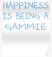 Happiness Is Being A Gammie Grandma Baby Shower Heart Gender Reveal Party Mens Womens T Shirt You Baby Shower Gender Reveal Party Mens Womens T Shirt Funny Cute Gift Poster