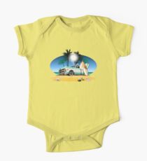 Cartoon retro camper pickup One Piece - Short Sleeve
