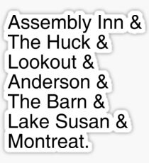 Montreat Locations Helvetica Tee Sticker