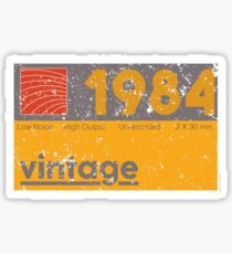 Music Producer Clothes 1984 Vintage Cassette Birthday Shirt Sticker