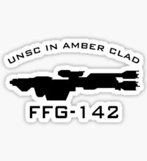 Halo | UNSC In Amber Clad Ship Profile Sticker