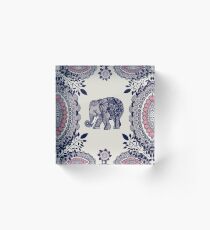 Pretty Pink Elephant Acrylic Block