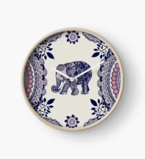 Pretty Pink Elephant Clock