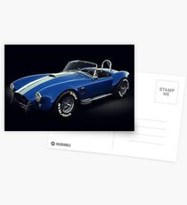 Shelby Cobra 427 Blue with White Stripe Postcards