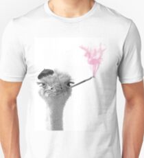 Ostrich's Flamingo Dreams Slim Fit T-Shirt
