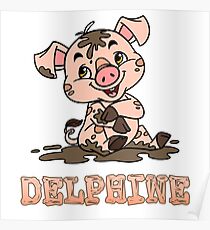 Delphine Piggy Poster