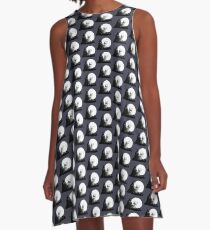 Singing Wolf Sheep Cartoon A-Line Dress