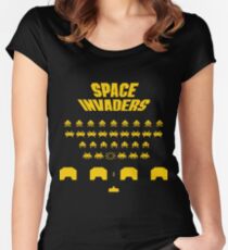 Space Invaders (Ready Player One, Halliday, Anorak) Women's Fitted Scoop T-Shirt