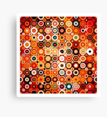 Disco style pattern with dots and circles Canvas Print