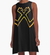 Wakanda W Gold A-Line Dress