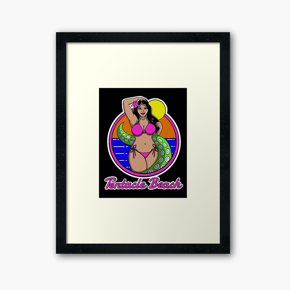 Tentacle Beach Framed Art Print