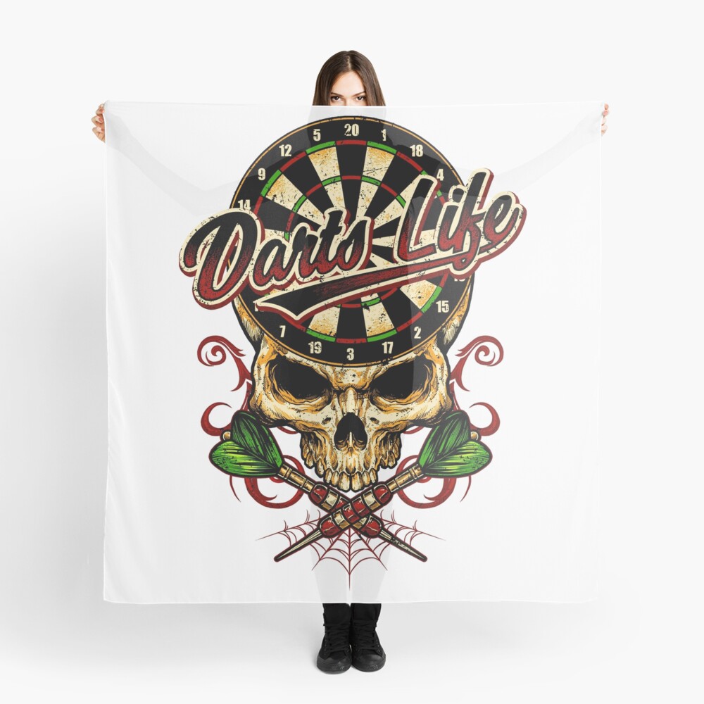 Darts T Shirt Darts Life Skull Head Dartboard With Double Bullseye Arrows Tees Paradise 1583