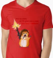 Hamster Rambo Text Men's V-Neck T-Shirt