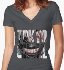 Tokyo Ghoul logo v6 Women's Fitted V-Neck T-Shirt