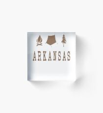 Camping in Arkansas Acrylic Block