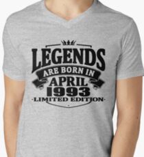 Legends are born in april 1993 Men's V-Neck T-Shirt