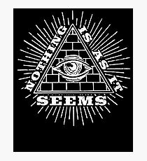 Illuminati Nothing Is As It Seems Past Master Masonic Photographic Print