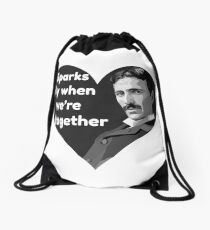 Tesla Love Drawstring Bag