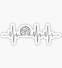 Volleyball Heartbeat Sticker