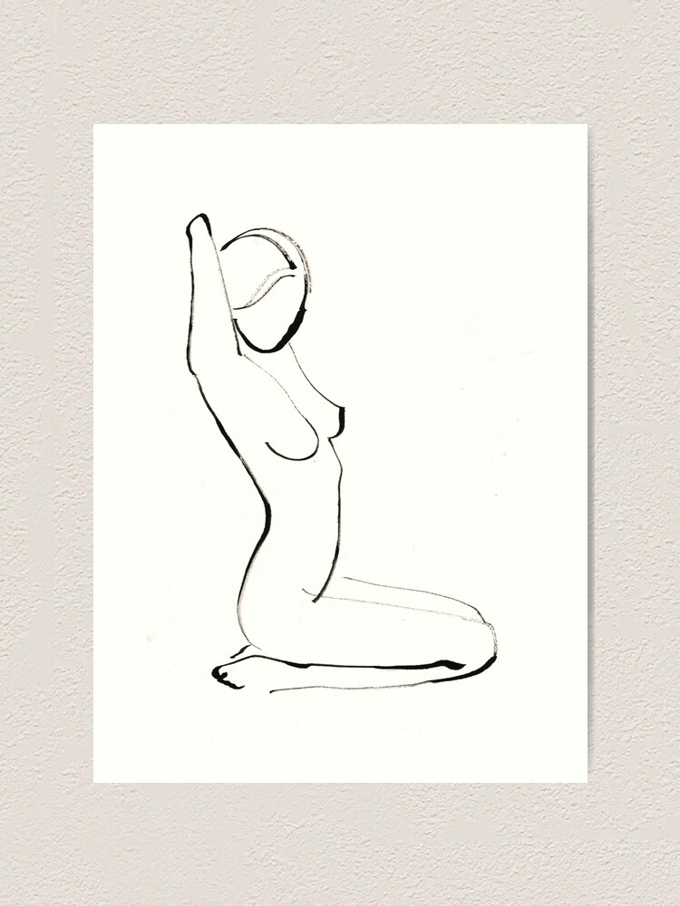 Alternate view of Nude Model Drawing Art Print