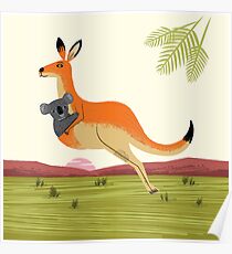 The Kangaroo and The Koala Poster
