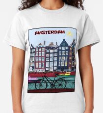 BICYCLE RIDING; In Amsterdam Holland Print Classic T-Shirt